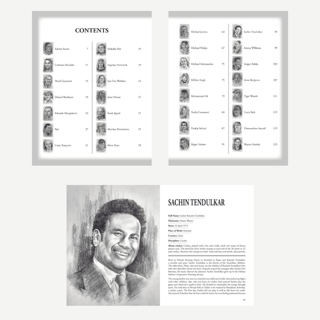Inspiring Lives:Worlds Greatest Sportspersons : Biographies Of Inspirational Personalities For Kids | 124 Pages