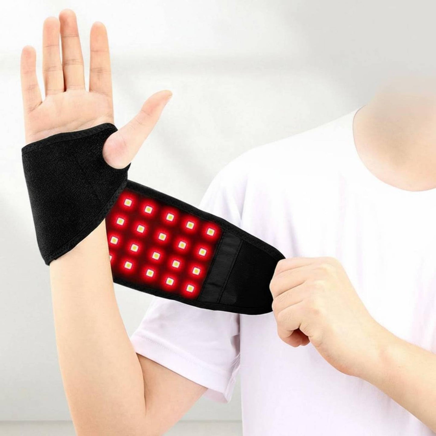 Red Light Therapy Wristband with Smart Timer 660nm 850nm Dual Spectrum for Wrist and Hand Treatment