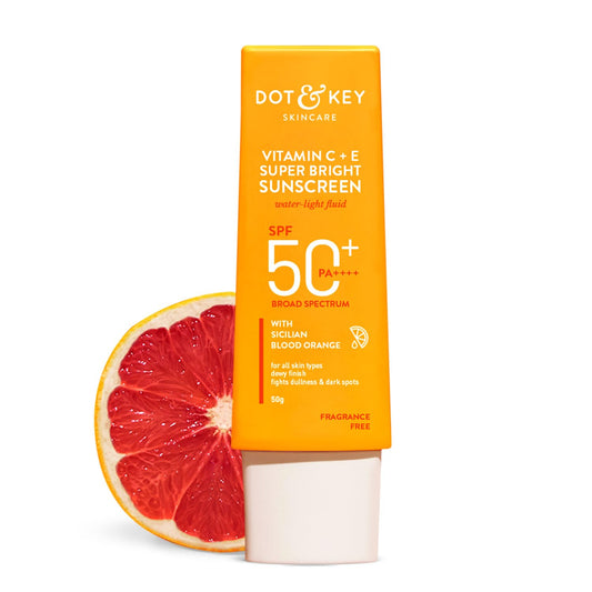 Vitamin C + E Super Bright Sunscreen SPF 50 - Water-Light, Non-Sticky, All Skin Types