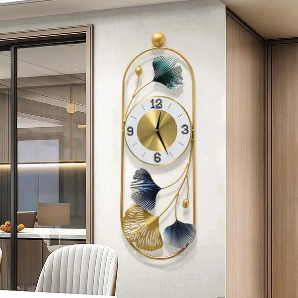 Vintage Metal Wall Clock with Pendulum - 30 cm Antique Design for Living Room
