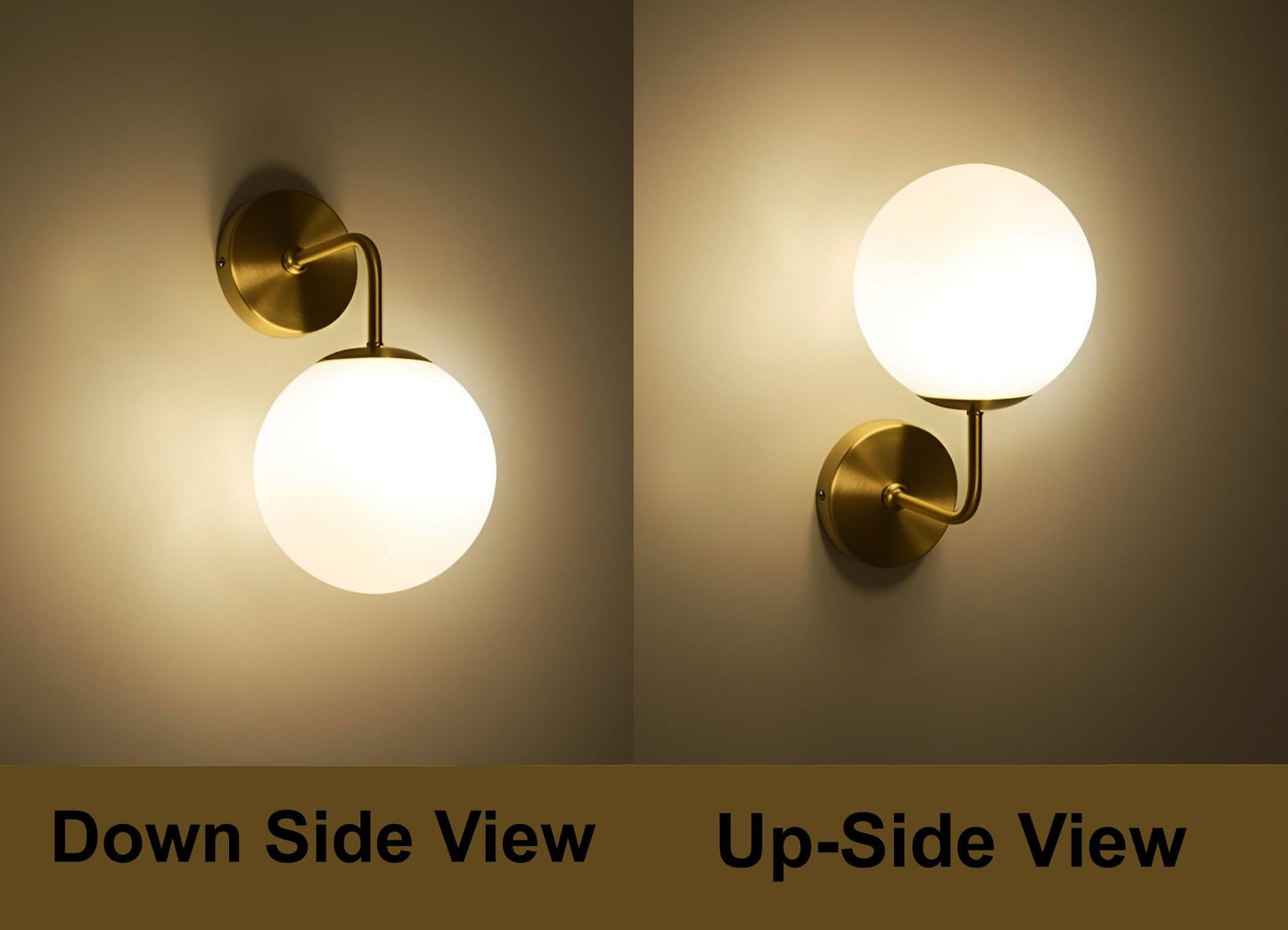 LED Wall Light Up & Down Lighting Modern Design Metal Iron & Frosted Glass Gold Electroplating 30cm