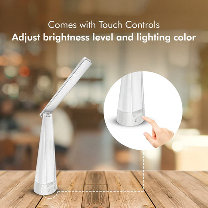 LED Table Lamp with Adjustable Neck and 6 Color Modes - Modern ABS Design - USB Rechargeable - 6W