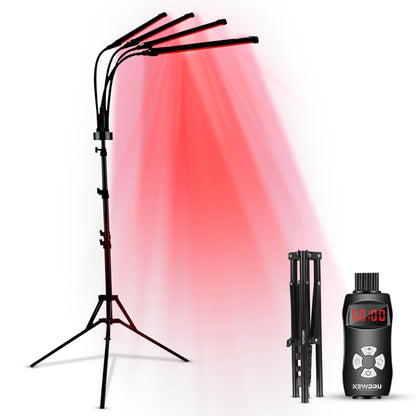 Red Light Therapy Panel with Timer Control, 80 LEDs, 660nm & 850nm, Full Body Treatment, Portable Design