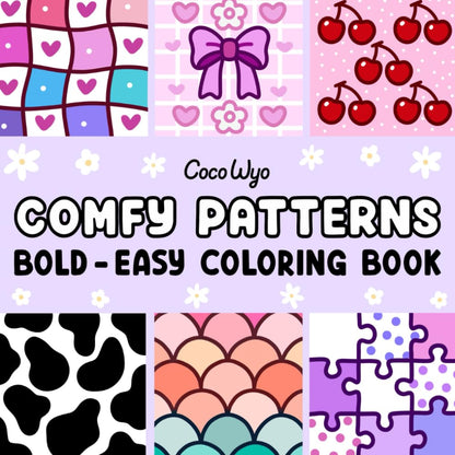 Comfy Patterns: Coloring Book for Adults and Kids, Bold and Easy, Simple and Big Designs for Relaxation Featuring Lovely Cozy Pattern and Mandala (Bold & Easy Coloring) 