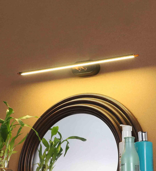 LED Wall Light with Color Changing Feature Black Rose Gold Finish 33cm