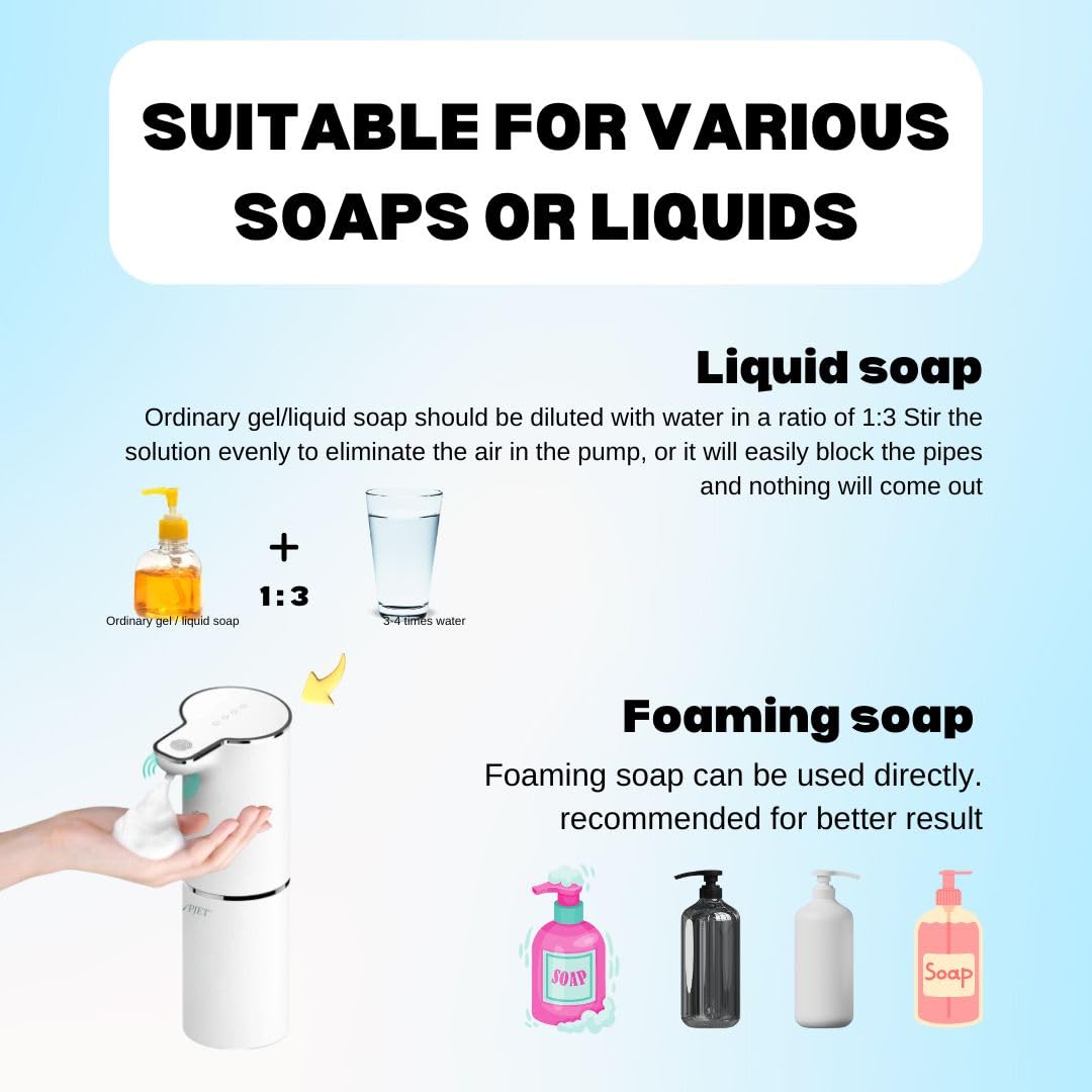 Automatic Foam Soap Dispenser - Touchless Hygiene - Plastic - 350 ml Capacity