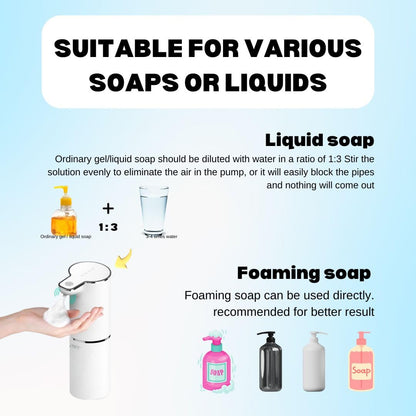 Automatic Foam Soap Dispenser - Touchless Hygiene - Plastic - 350 ml Capacity
