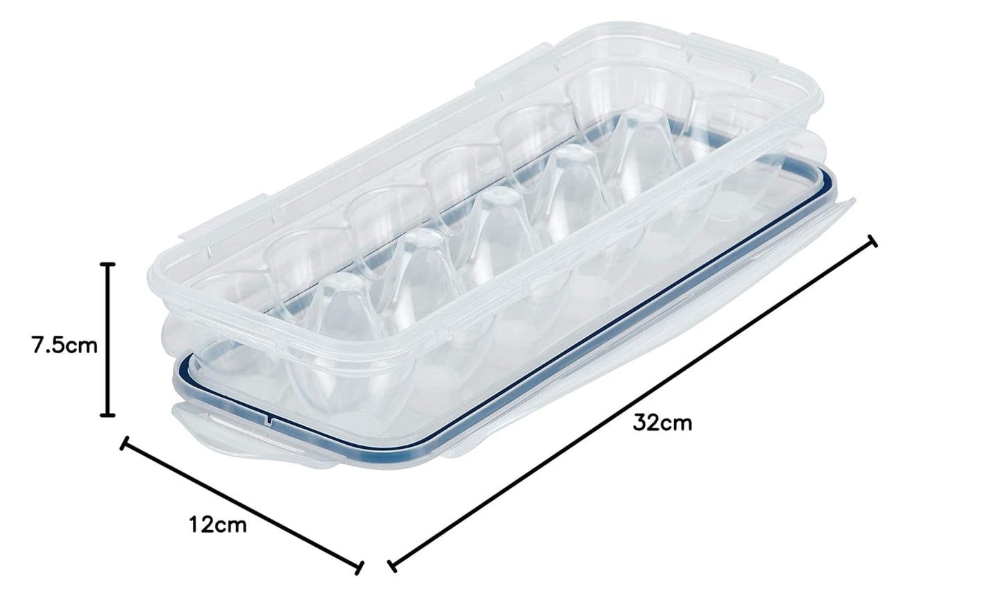LocknLock Classic Plastic Airtight Egg Storage Container with Leak Proof Lid for 12 Eggs, 1 Piece, Transparent