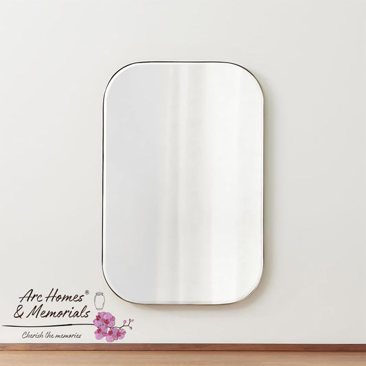 Frameless Rectangular Glass Mirror 23 x 38 cm for Bathroom Living Room
