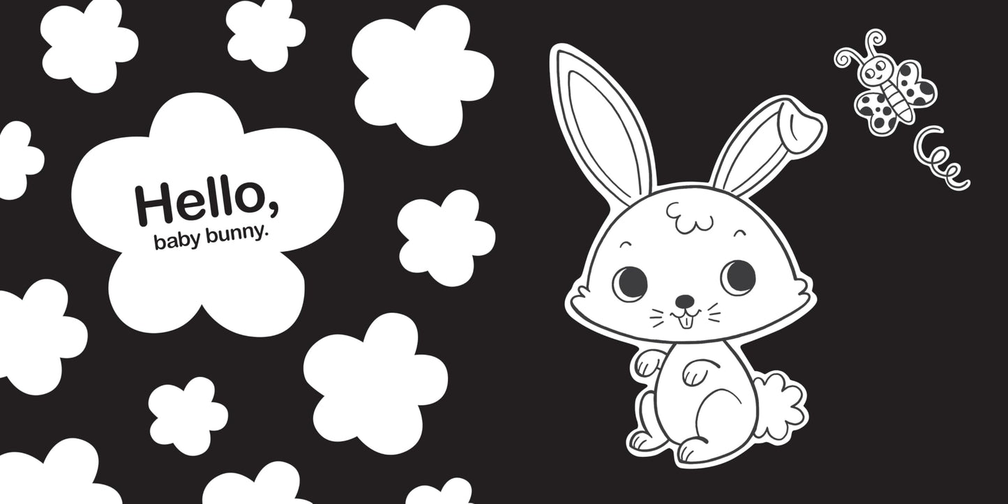 Hello, Baby Animals: A Black-and-White Board Book for Babies That Helps Visual Development (High-Contrast Books) 