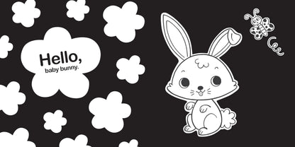 Hello, Baby Animals: A Black-and-White Board Book for Babies That Helps Visual Development (High-Contrast Books) 