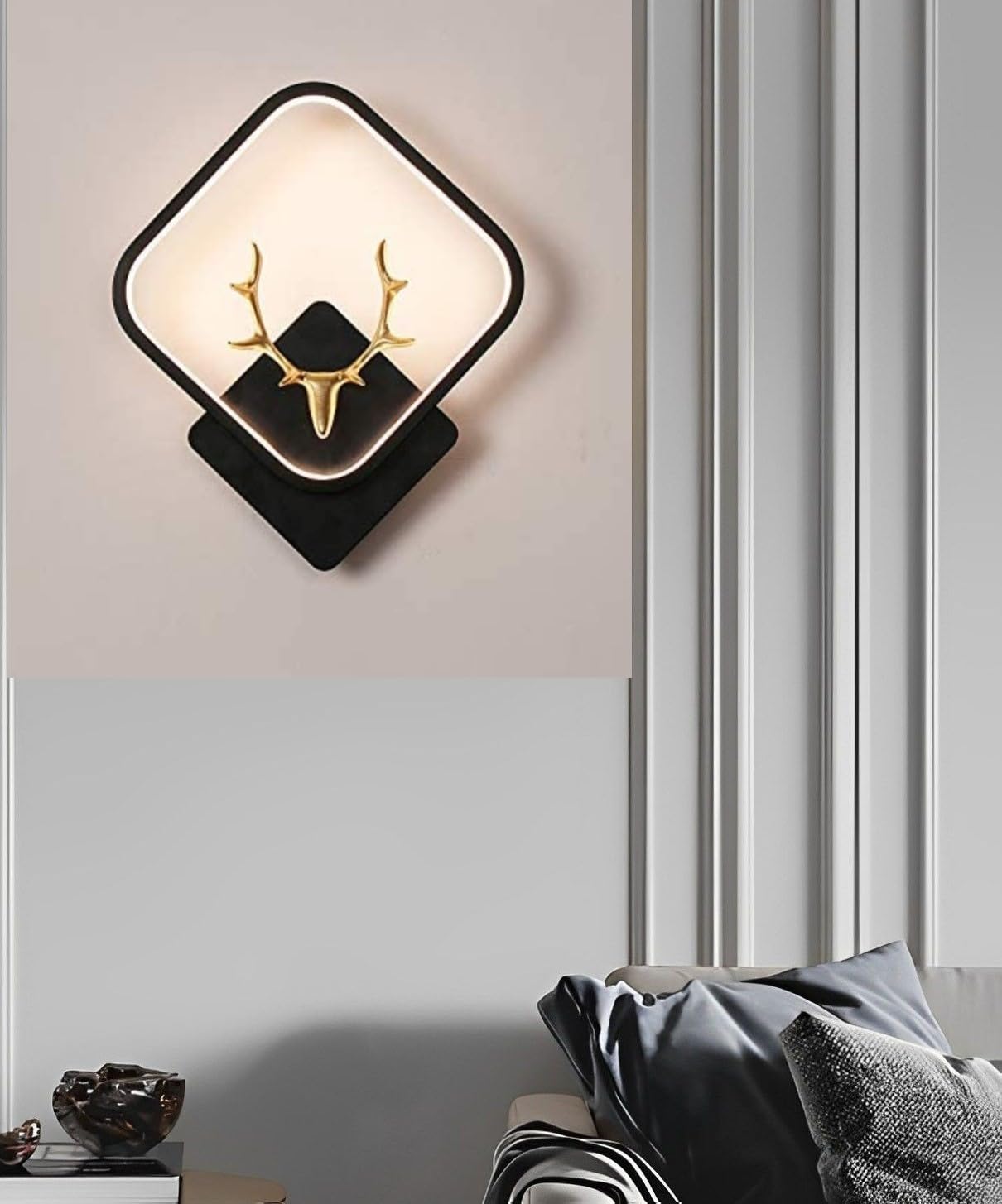 Wall Lighting LED Lamp Adjustable Color Changing Black Square 25cm