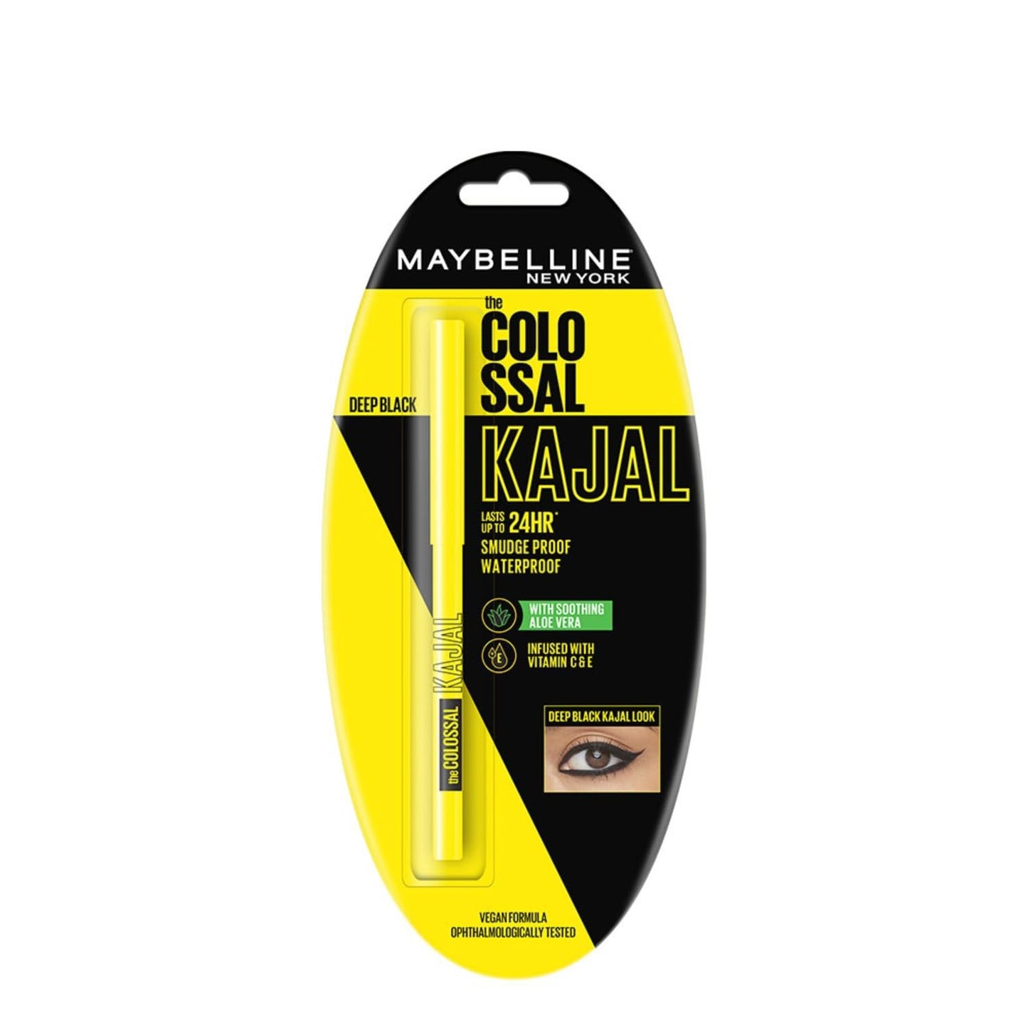 Maybelline Colossal Kajal Black, Waterproof, 24H Stay, 0.35g