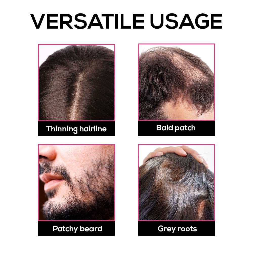 Black Hair Powder 4g - Covers Grey Roots & Bald Spots Instantly