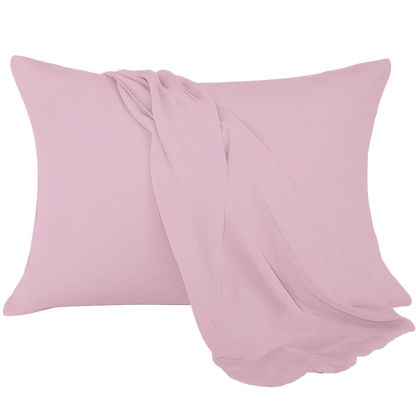 Ambra Linens Ultra Soft Pillow Protectors 300TC Set of 2 Breathable Pillow Covers-Pink