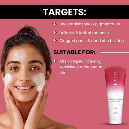 Deep Cleansing Facial Foam for Clear and Smooth Skin - 70ml