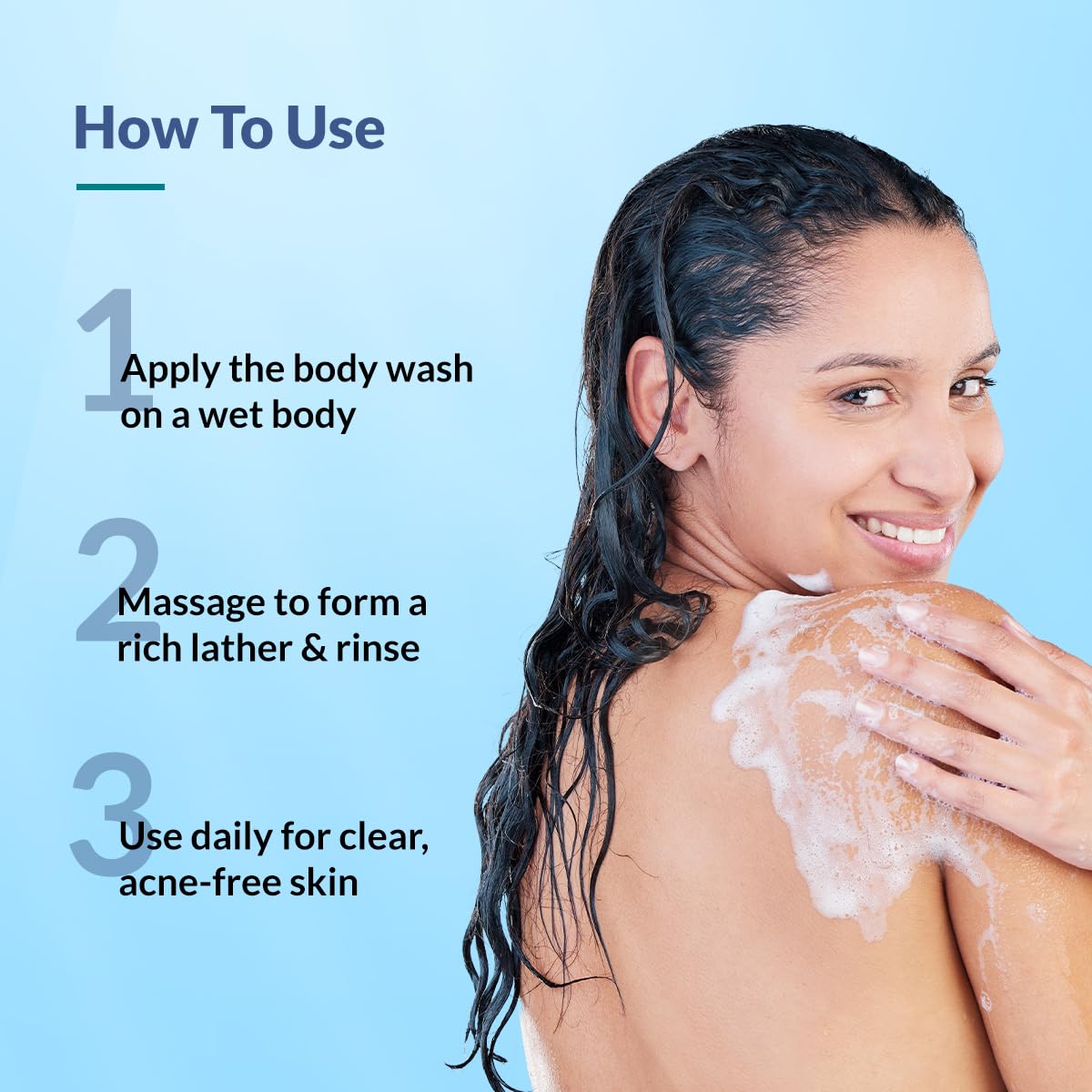 Exfoliating Body Wash with Salicylic Acid for Acne Prone Skin - 200ml