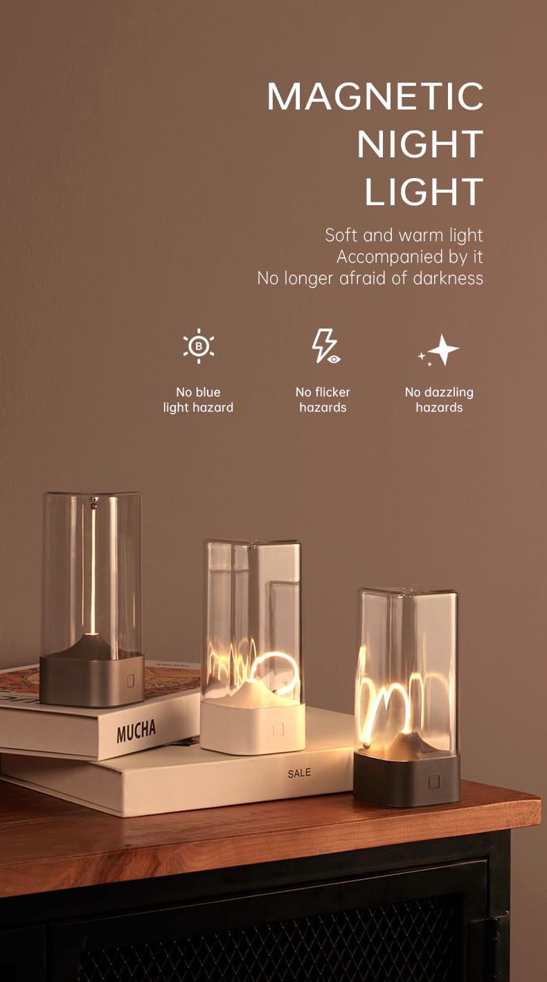Rechargeable LED Table Lamp - Minimalist Design - Portable - 1000mAh Battery - Modern Nightstand Light