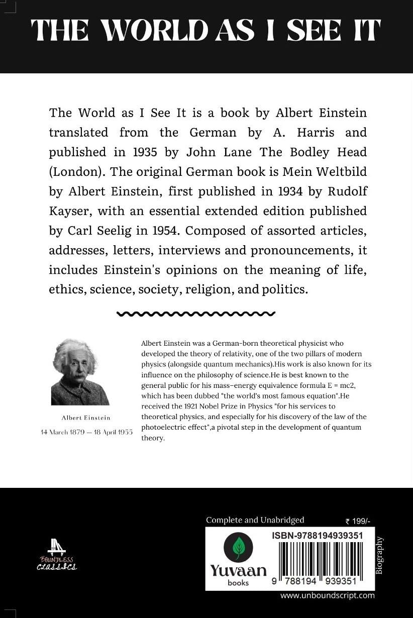 The World As I See It - Albert Einstein