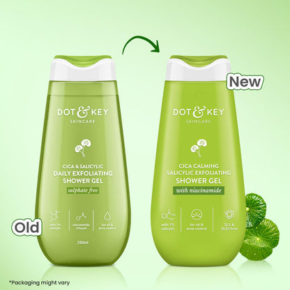 Cica & 1% Salicylic Daily Exfoliating Shower Gel - 250ml