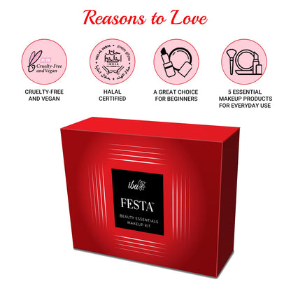5-in-1 Beauty Essentials Makeup Kit for Women - Long Lasting