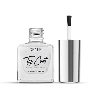 Top Coat Glossy Nail Enamel, Quick Dry, Chip Resistant, 10ml