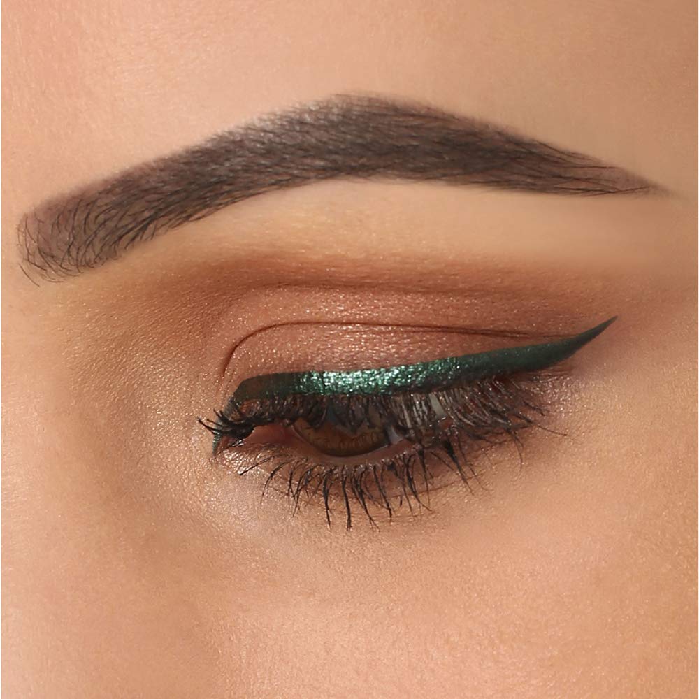 Sparkling Olive Green Liquid Eyeliner - Long Lasting & Smudgeproof