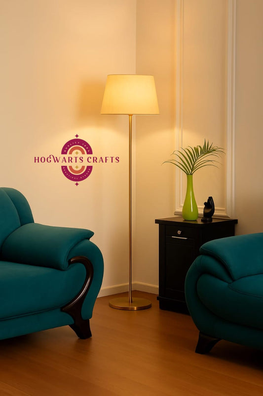 LED Floor Lamp Modern Adjustable Gold Metal 12 Inches 4Ft Height