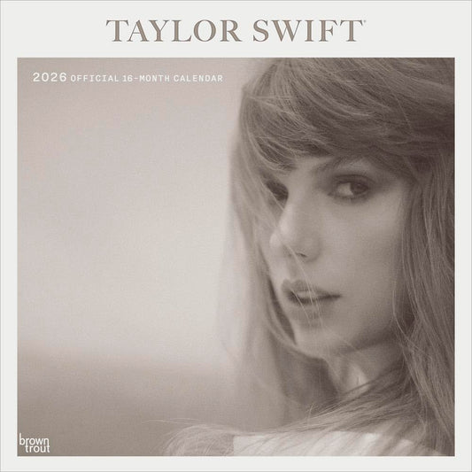 Taylor Swift OFFICIAL | 2026 12 x 24 Inch (Hanging) Monthly Square Wall Calendar | Plastic-Free | BrownTrout | Music Pop Singer Songwriter Celebrity 