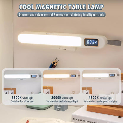 LED Desk Lamp with Magnetic Base, Adjustable 90° Angle, USB Charging, 3 Color Light Modes, White