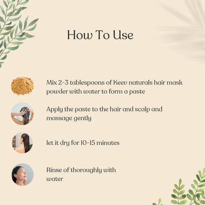 Natural Herbal Hair Mask Powder for Dandruff & Hair Fall Control - 250g