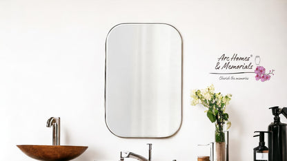 Frameless Rectangular Glass Mirror 23 x 38 cm for Bathroom Living Room