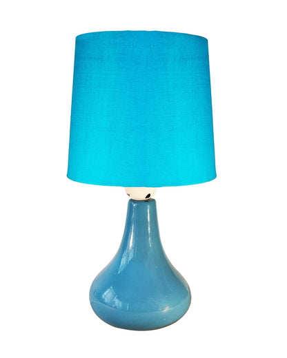 Table Lamp Modern Minimalist Blue Ceramic 15x15x30cm