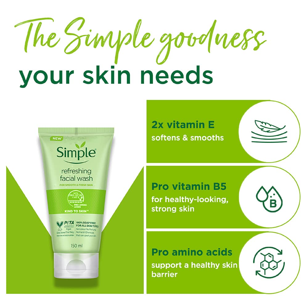 Refreshing Face Wash 150ml - Soap-Free Cleanser for All Skin Types