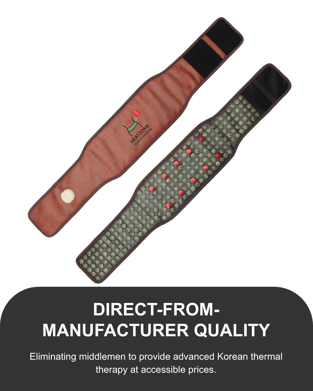 Red Light Therapy Belt with 12 LEDs, 660nm Wavelength, PU Leather, 150cm Size, Portable Design