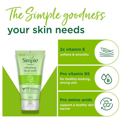 Refreshing Facial Wash Gel with Pro-Vitamin B5 - 5 oz