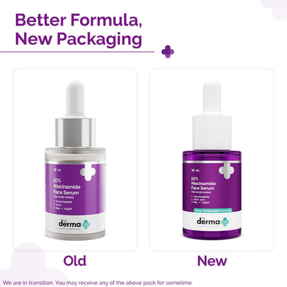 10% Niacinamide Face Serum with 2% Zinc, 30ml - Fights Acne