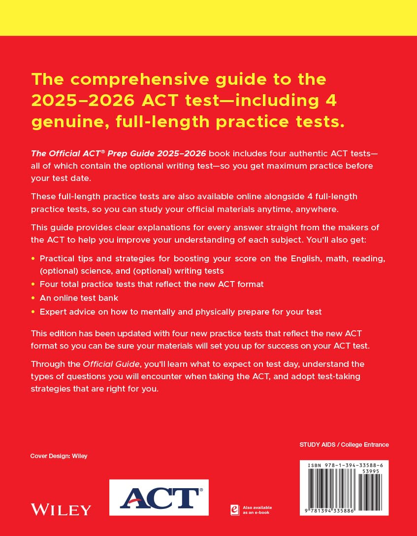 The Official ACT Prep Guide 2025 - 2026: Book + Online Course