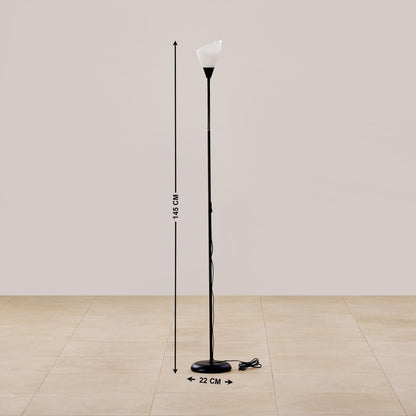 LED Floor Lamp with Movable Shade, Black, Iron, 22 cm x 145 cm
