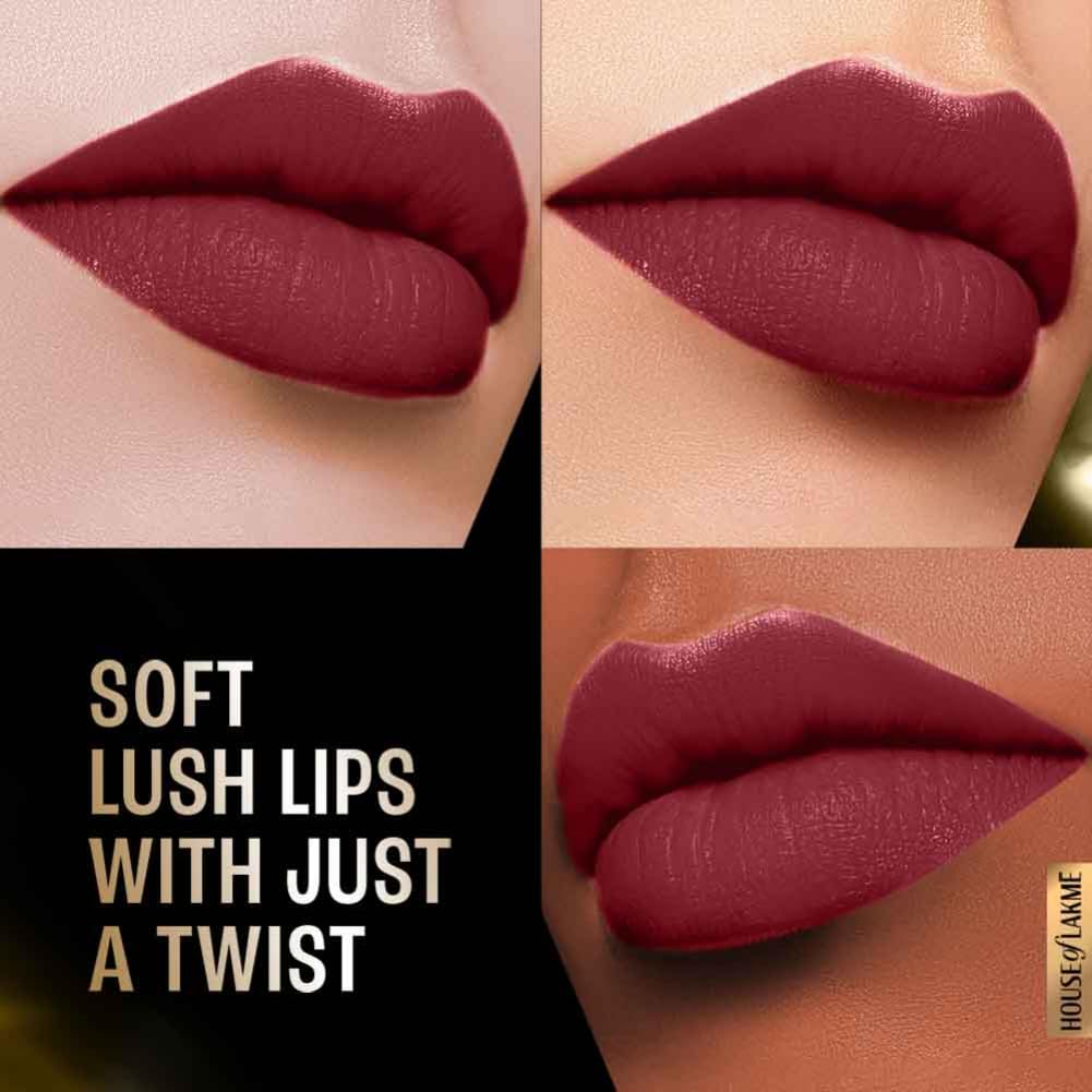 Burgundy Bloom Matte Lipstick with French Rose Oil, 4.5G