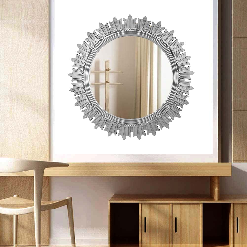 EFINITO Sunburst Wall Mirror, Decorative Framed Mirror for Bathroom, Bedroom, Living Room & Vanity (17 Inch)