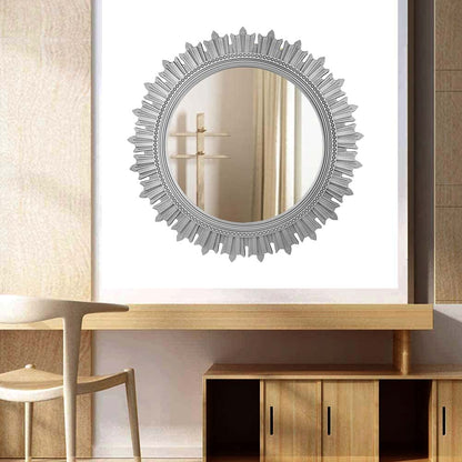 EFINITO Sunburst Wall Mirror, Decorative Framed Mirror for Bathroom, Bedroom, Living Room & Vanity (17 Inch)