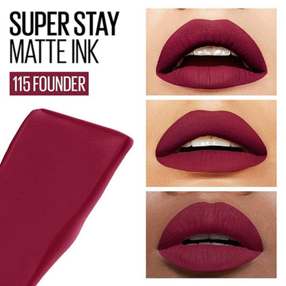 Maybelline Superstay Matte Ink Lipstick, Founder, 5ml, 16hr Wear