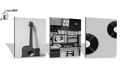 Canvas Painting Set of 3 Multi-Effect UV Textured 12 x 27 Inches