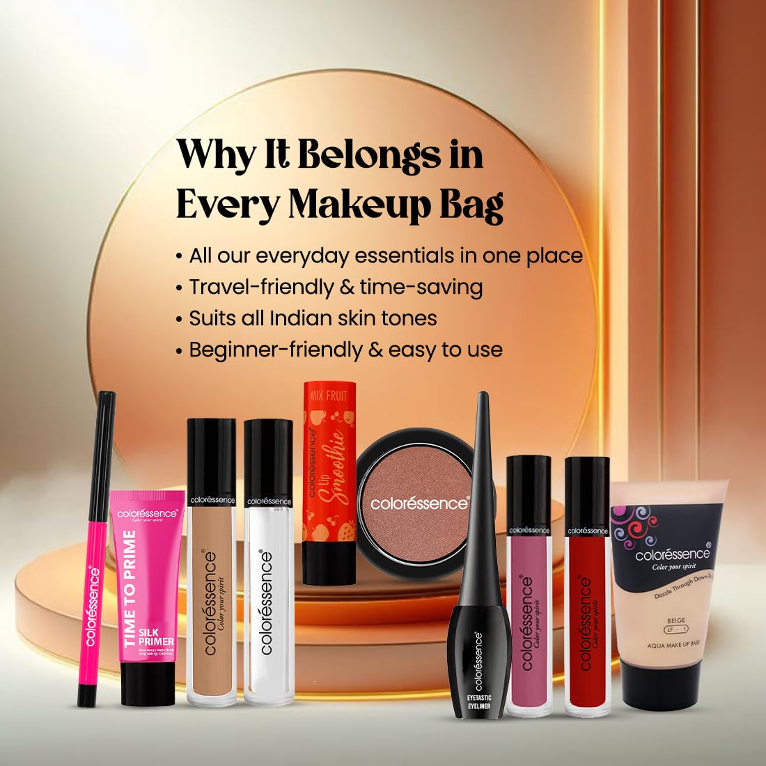 Complete Makeup Essentials Kit - 10 Premium Products