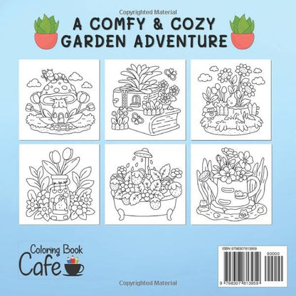 Tiny Gardens: Cute & Comfy Coloring Book for Adults and Teens Featuring Adorable Garden Scenes (Cute and Comfy Coloring Books)