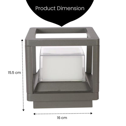 LED Gate Light 12W Warm White Waterproof Aluminium Outdoor Pillar Lamp