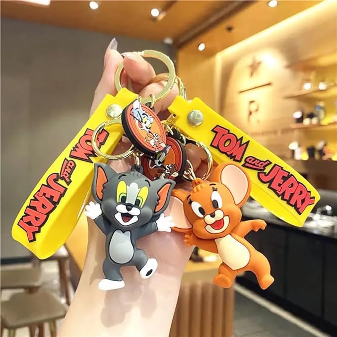 Tom & Jerry Set Of 2 Keychains | Silicone Lanyard Keychain | Premium Quality | |