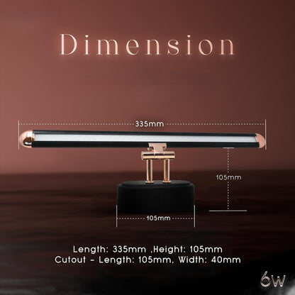 LED Wall Light with Color Changing Feature Black Rose Gold Finish 33cm