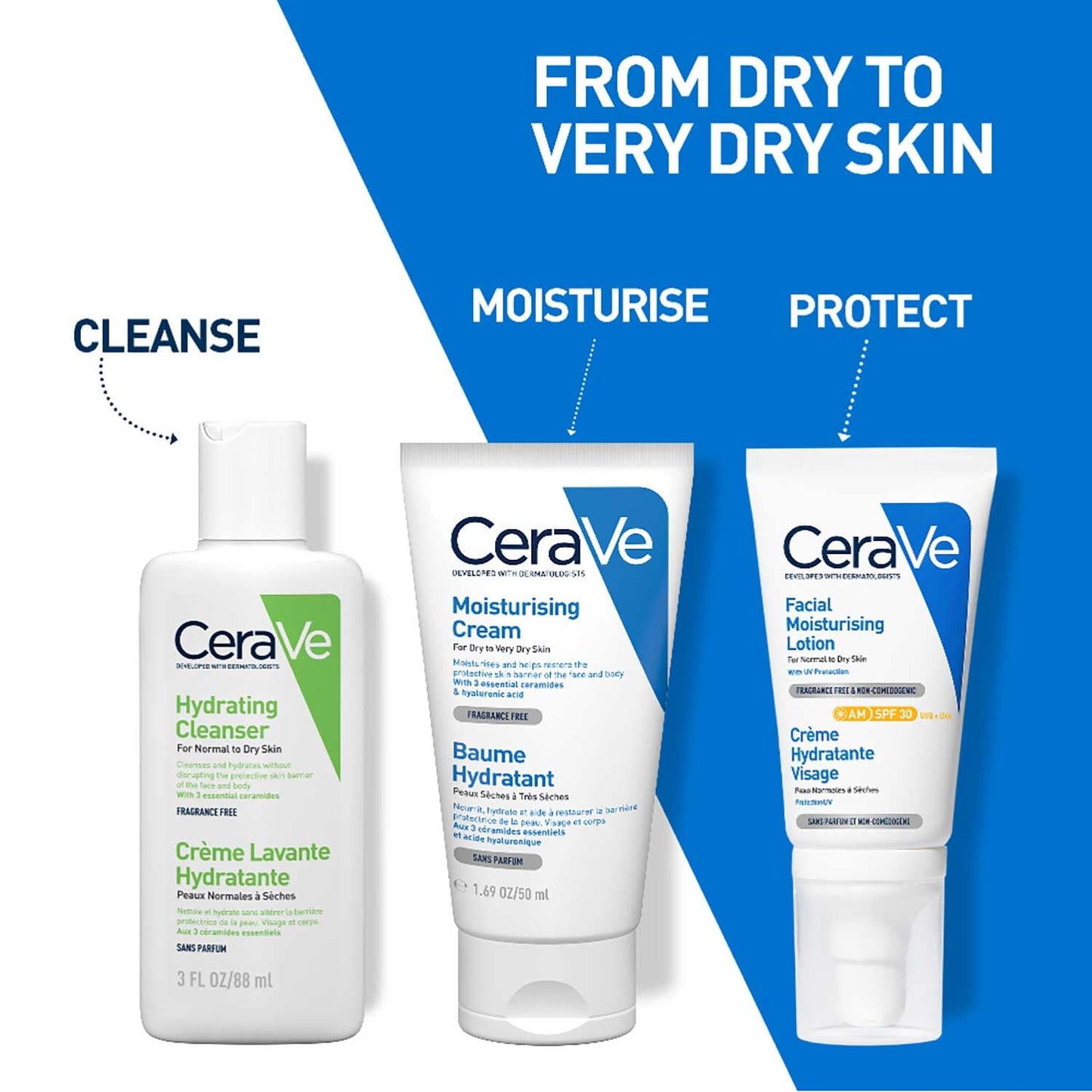 CeraVe 50ml Moisturizing Cream for Dry to Very Dry Skin